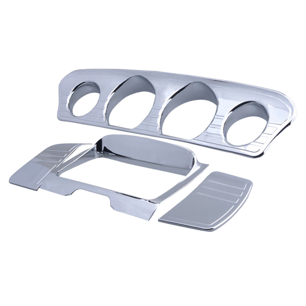 Tri Line Gauge Stereo Accent Trim Cover for Harley Electra Street Tri Glide 14-18