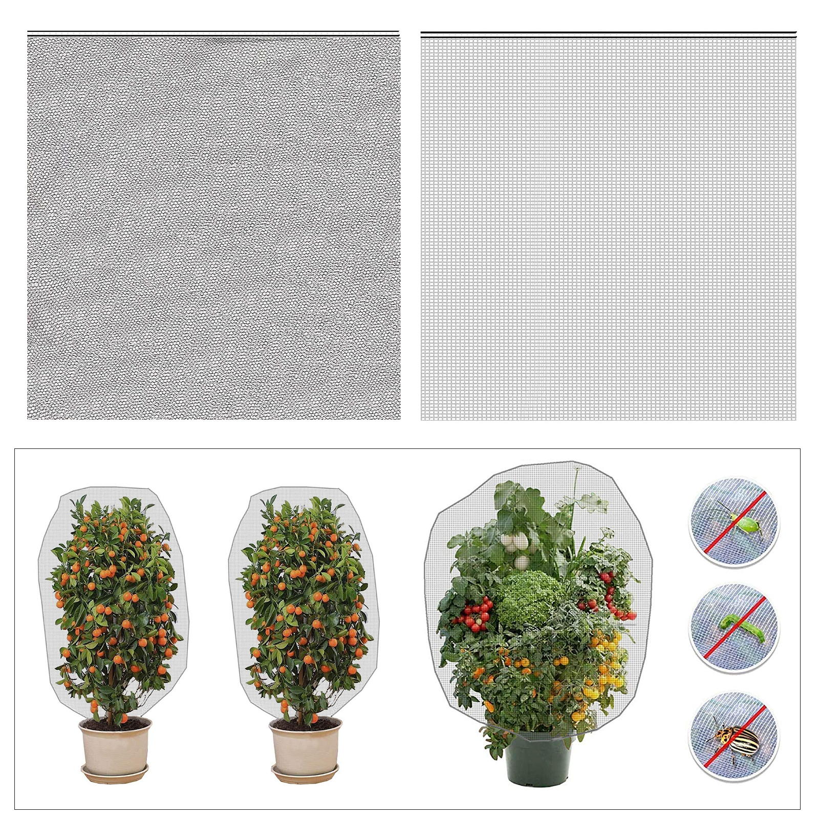 Mesh Insect Control Net Plant Flower Care Cover Garden Insect Netting Anti-bird Mesh Windows Fruits Nets 1.5m x 1m