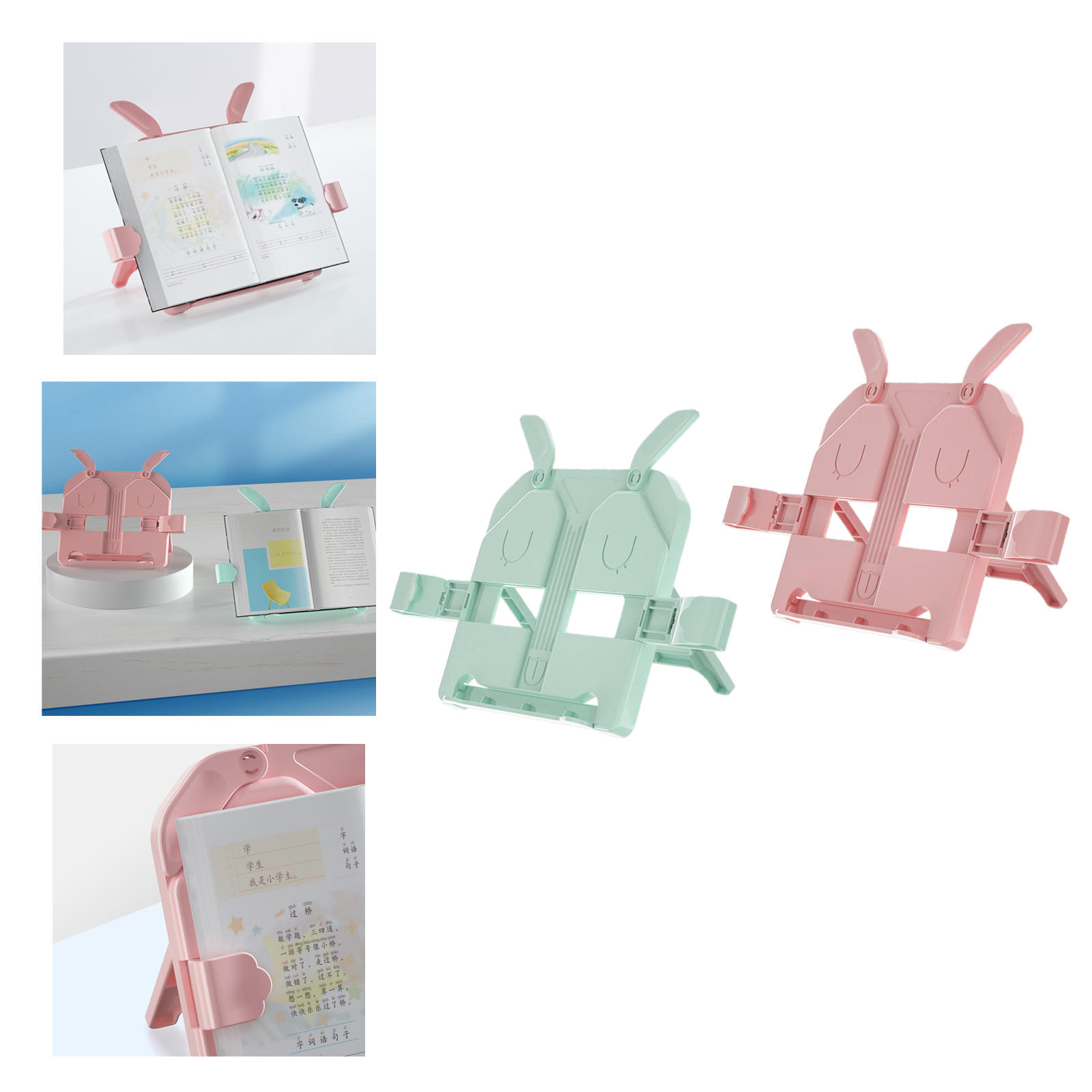 Hands Free Book Rest Bookshelf Reading Rack Bookend Book Stand Book Holder for Music Book Stand Tabletop Supplies