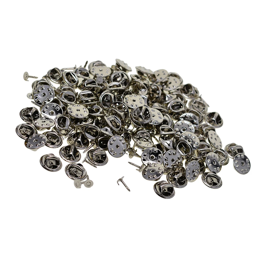 100x Butterfly Clutch Tie Tacks Pin Back Replacement Blank Pins Craft Making