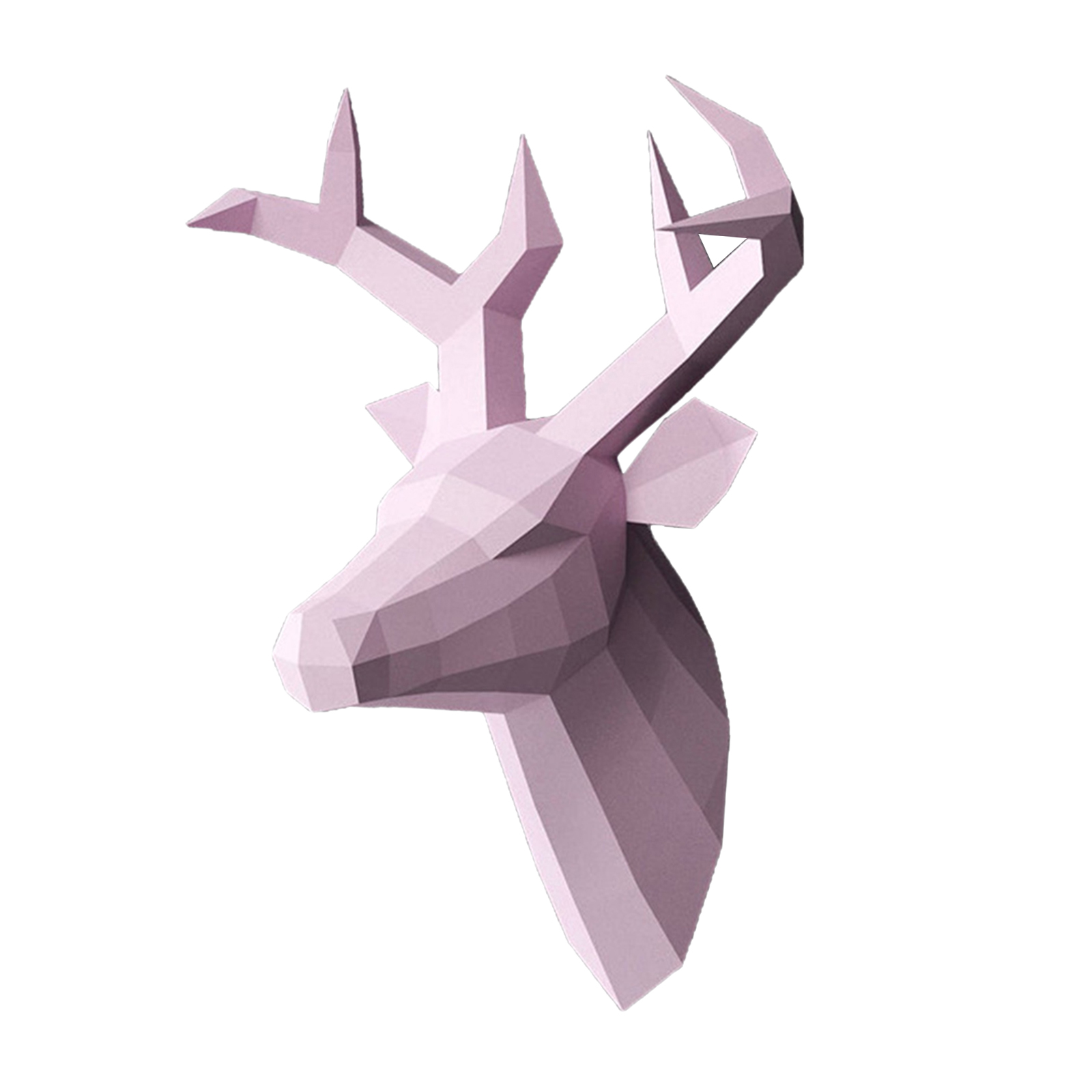 Wall Art Sculpture Deer Head Wall Decor Paper Sculpture Kit Decoration Antlers Papercraft Animal Trophy