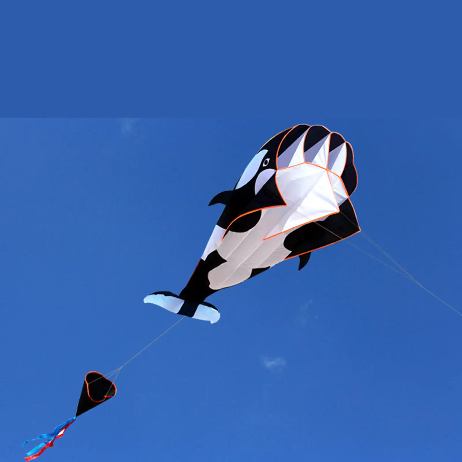 3D Killer Whale Kite Flying Kites Parafoil for Trip Hiking Outdoor Beach Flighting Toys