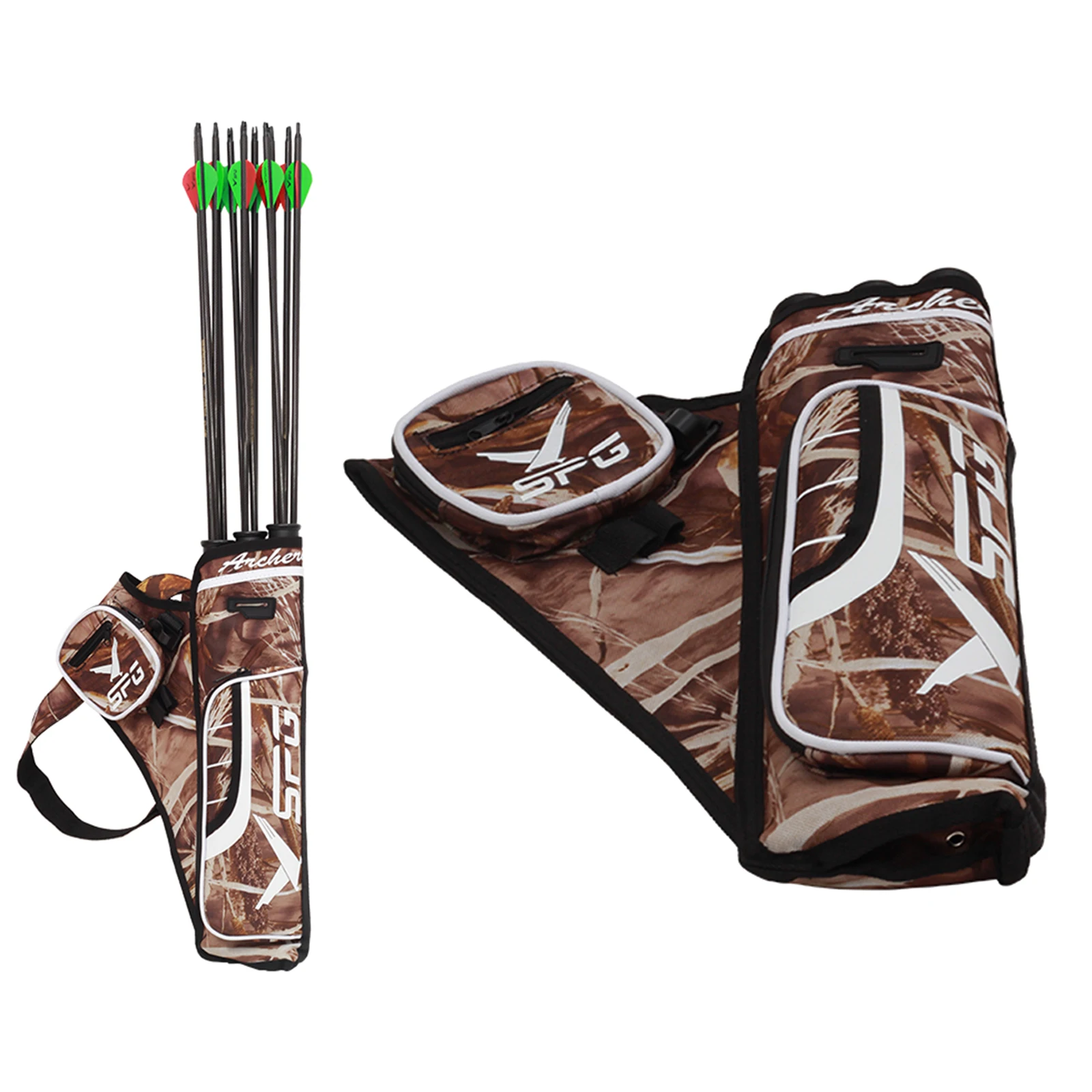 3 Tube Hip Quiver Hunting Archery Arrow Quiver Holder Bow Belt Waist Hanged Target Quiver Hunting Training