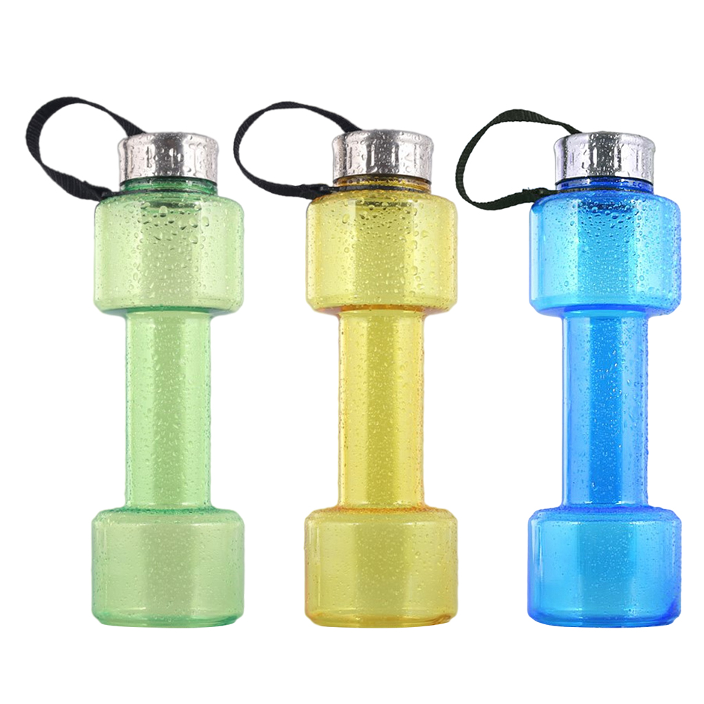 Upgrade Dumbbell Shaped Water Bottle 100% Leaproof Easy Carrying Home Gym Fitness Workout Equipment Drinking Cup Bottles Gift