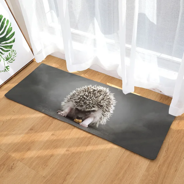 Hedgehog Spot Double Door Mat Patio Doormat Hedgehog Print 