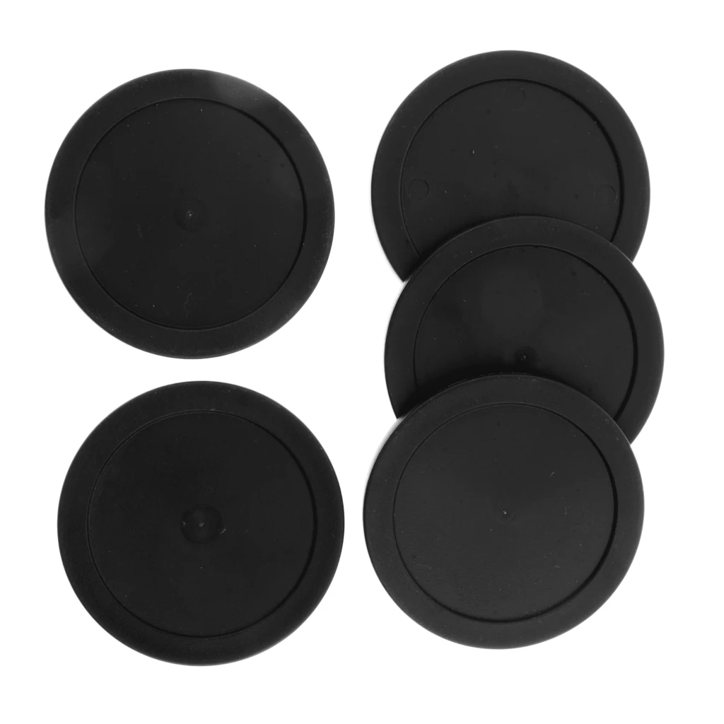 5 Pieces Air Hockey Replacement Pucks,62mm Round Pucks for Game Tables Equipment