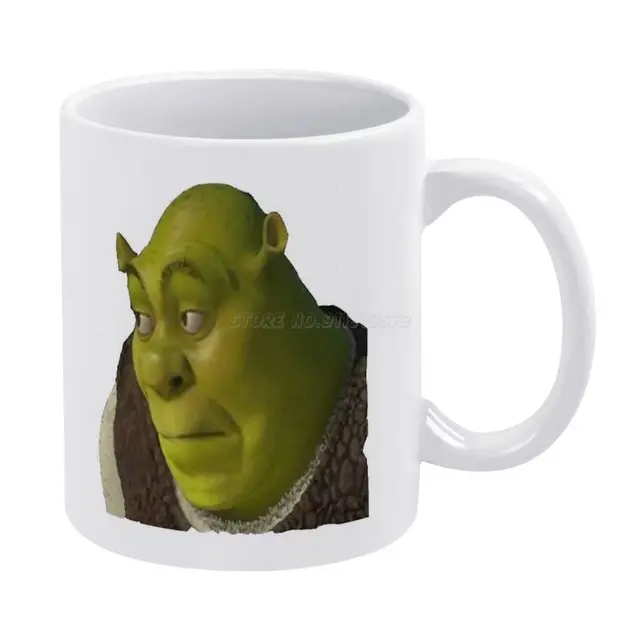Funny Shrek Up Meme Coffee Ceramic Mug