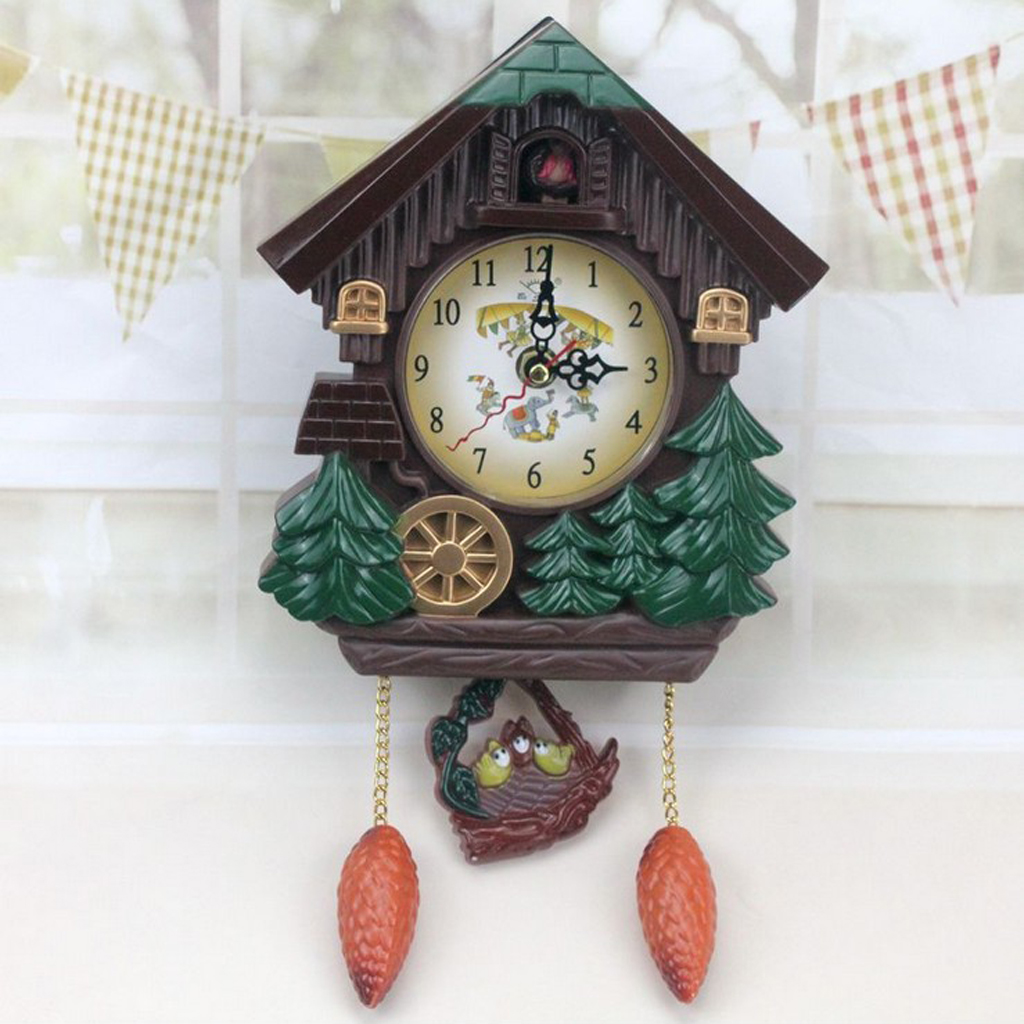  Plastic Cuckoo Coo Living Room Rocking Wall Clock for Kid