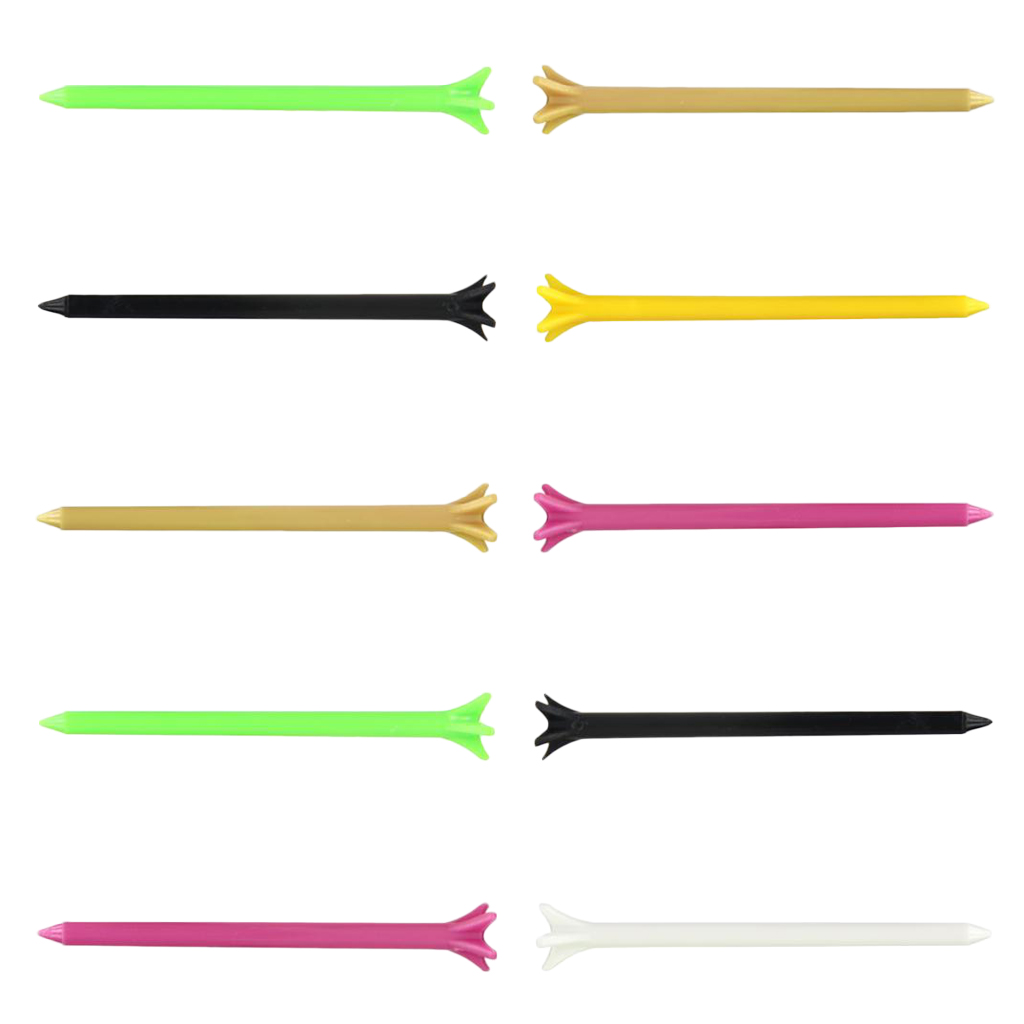 20x PE Plastic Golf Tee 3-1/4 Inch Durable Claw Tees Training Aids Assorted