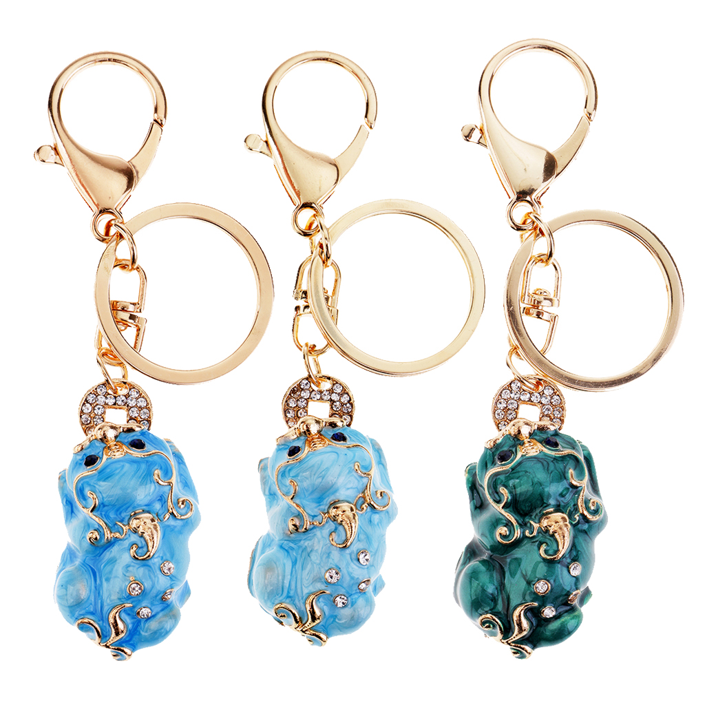 Pi Yao/Pi Xiu Metal Keychains to Attract Wealth Luck Car Women Bag Key Rings