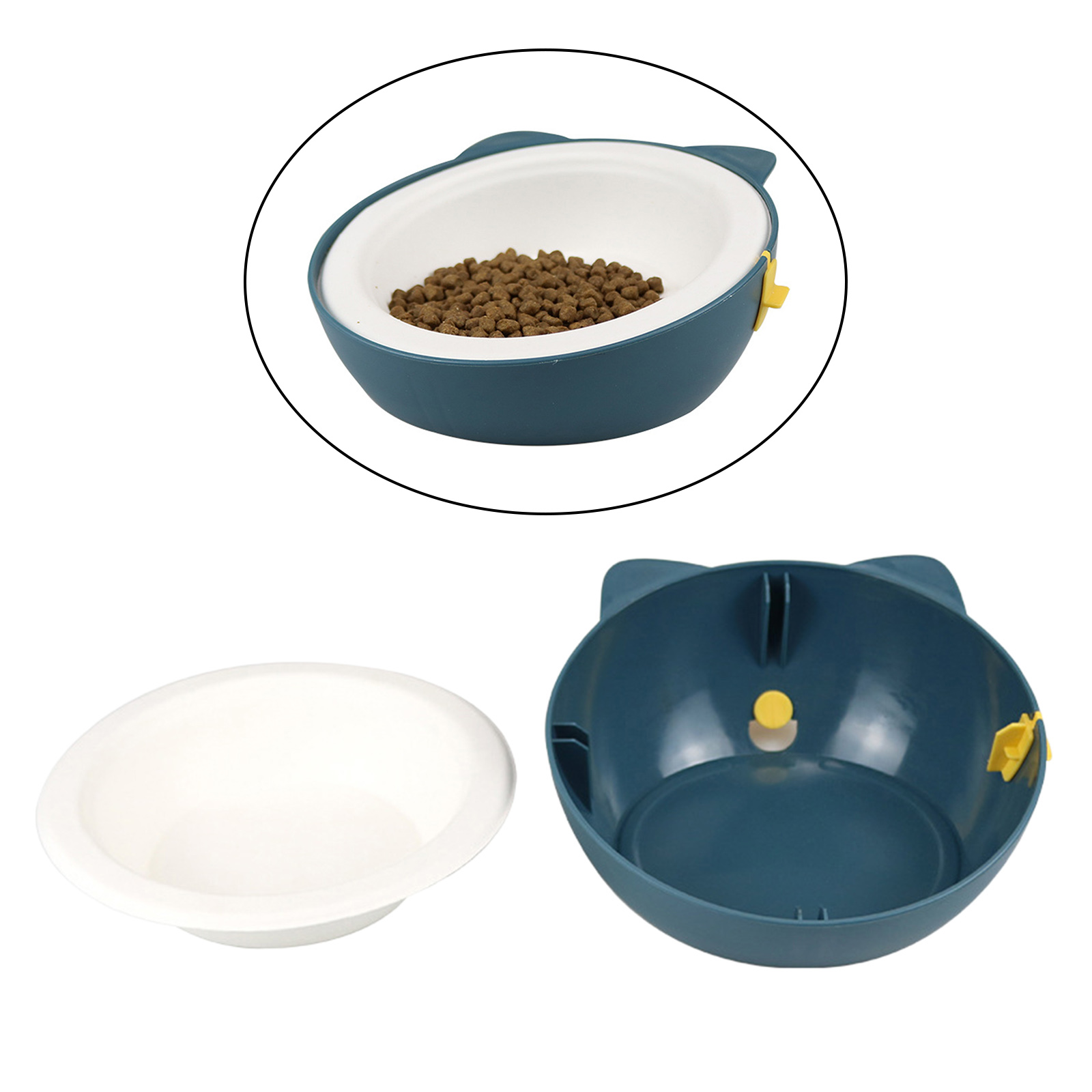 Dog Cat Feeding Bowls Food Water Dish w/ Disposable Bowl Hiking Pet Supplies