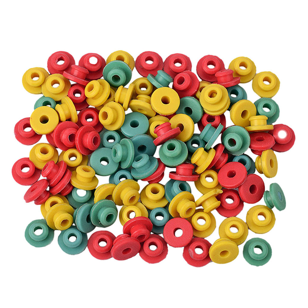 3 Colors Silicone Rotary Tattoo Machine Nipples Half Grommets, Pack Of 100 Pieces