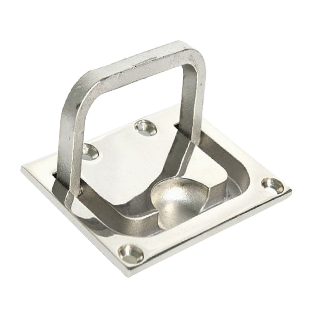 Boat Recessed Hatch Pull Handle Marine Locker Flush Lifting Latch 316 Stainless Steel - Size 3x2.2 Inch 76x56mm