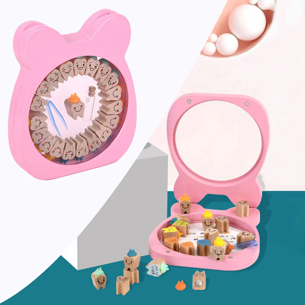 Baby Tooth Fairy Box Children Milk Teeth Boxes Contains Collection Collector Wooden Storage for Boy Girls Baby Children