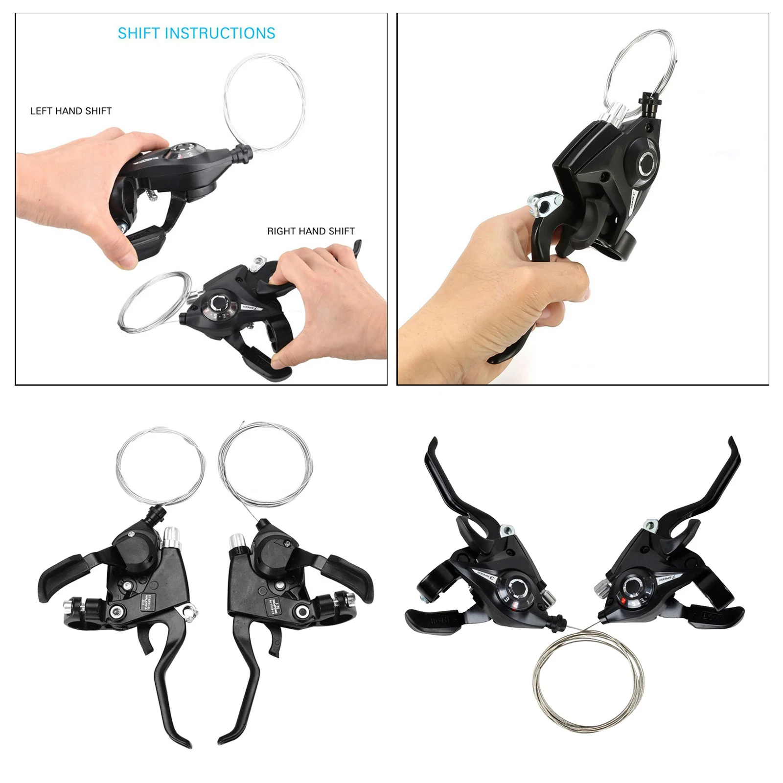 1Pair EF51Bicycle Derailleurs Lever & Brake Lever 3*7 21 Speed 3*8 24 Speed MTB Mountain Bike er ST-EF51