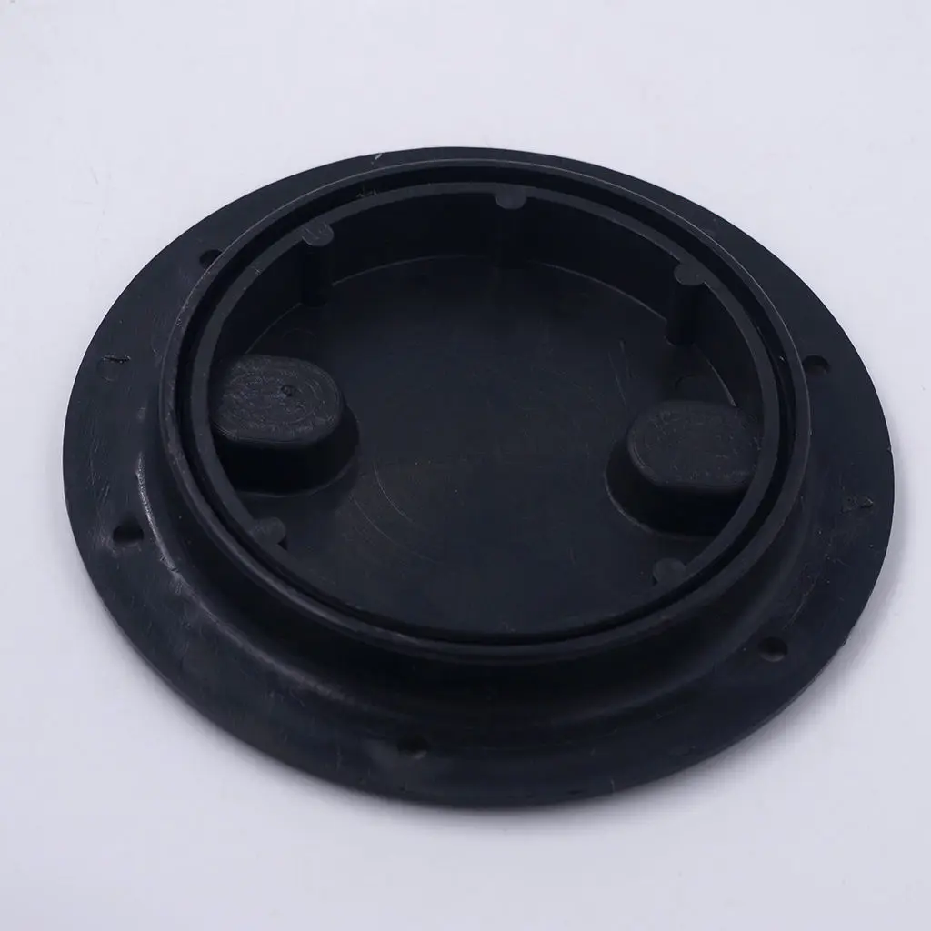 Black Circular Non  Inspection Hatch Screw Out Deck Plate for RV Marine Boat