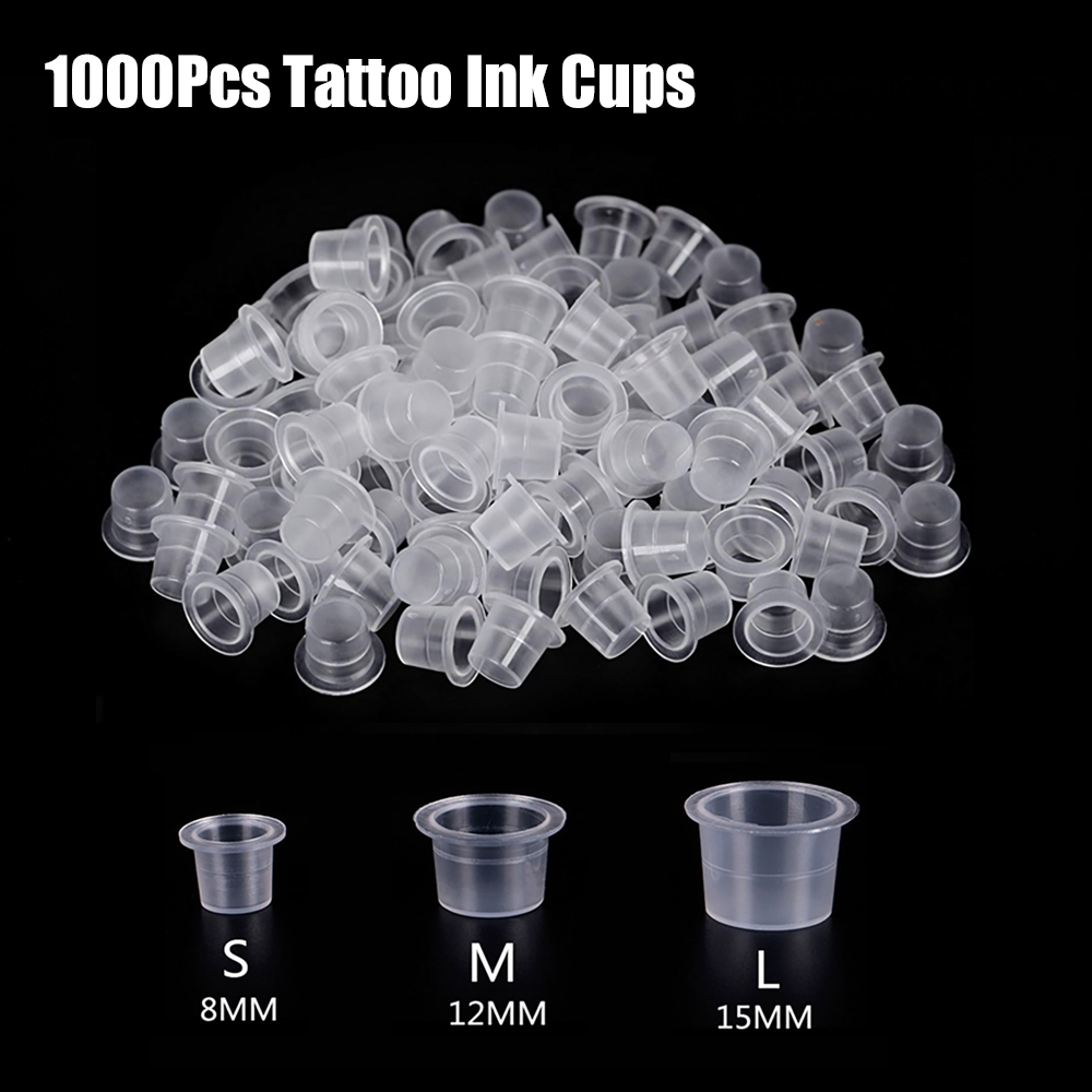 Best of 1000Pcs / Lot Plastic Disposable Tattoo Ink Cup Permanent Makeup Pigment Ink Holder Caps Cups Tattoo Pigment Accessories Reviews & Tips