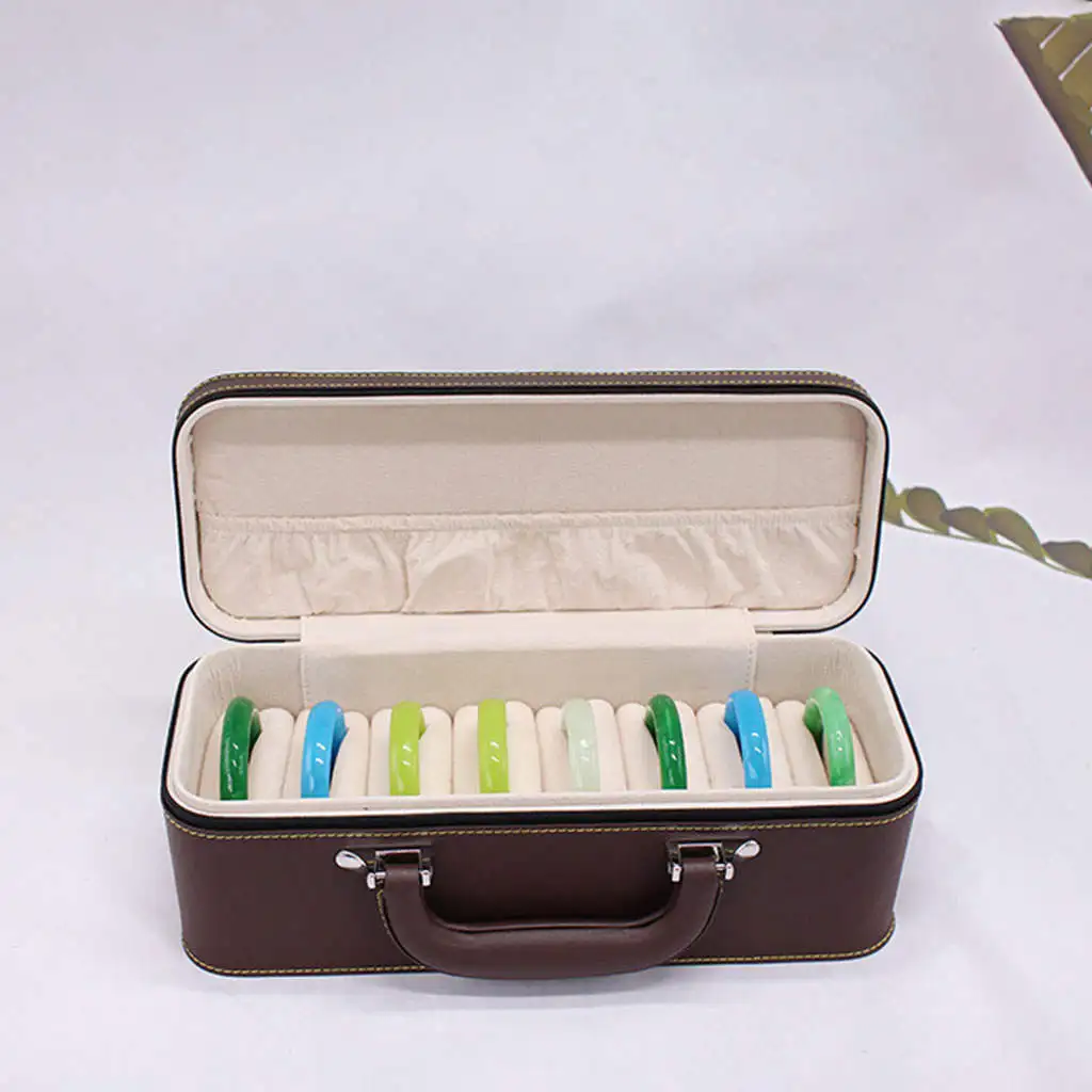 PU Leather Bangle Box Storage Box Bracelet Box for Display Stand Art Craft Fairs Girls