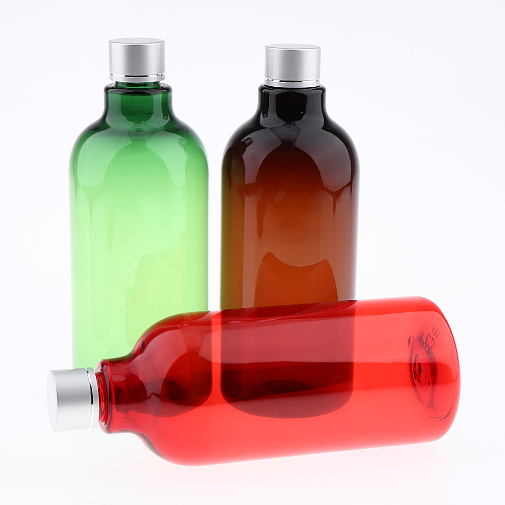 Set of 2, 500 Ml Refillable, Long Neck Cosmetic Plastic Lotion,