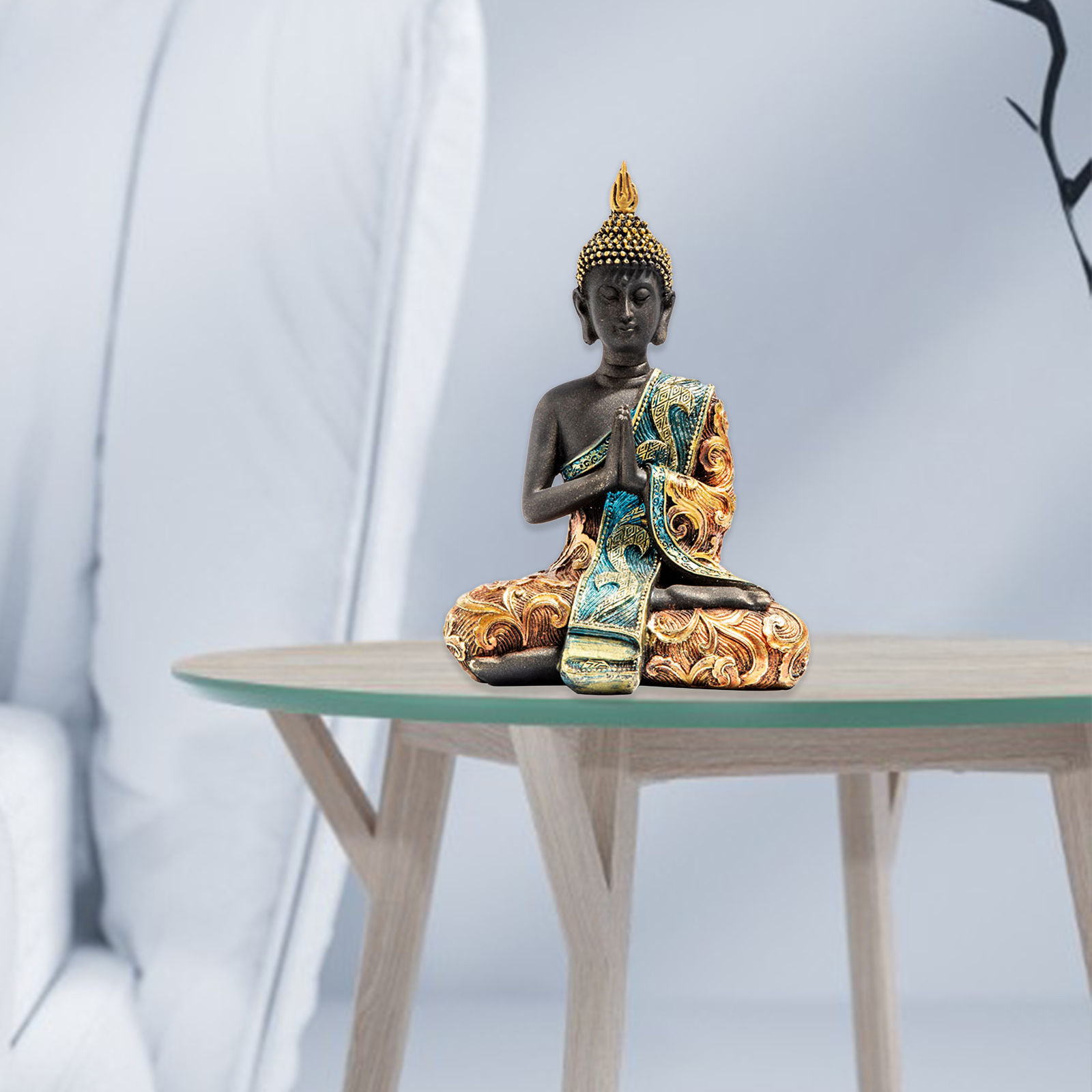 Decorative Buddha Statue Hindu Figurine Sculpture Living Room Decor Craft