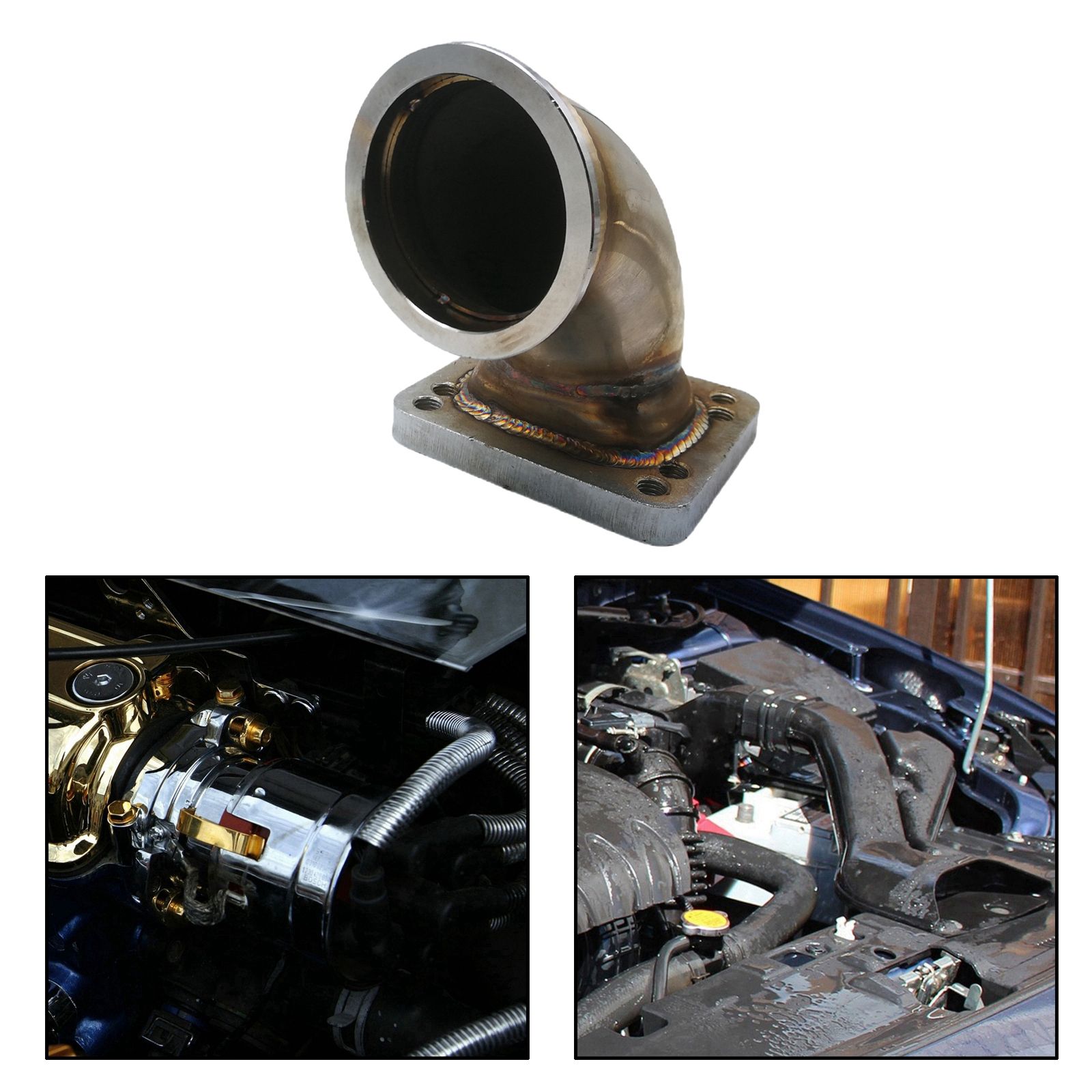 Universal 90 Degree V-Band Downpipe Elbow 2.5