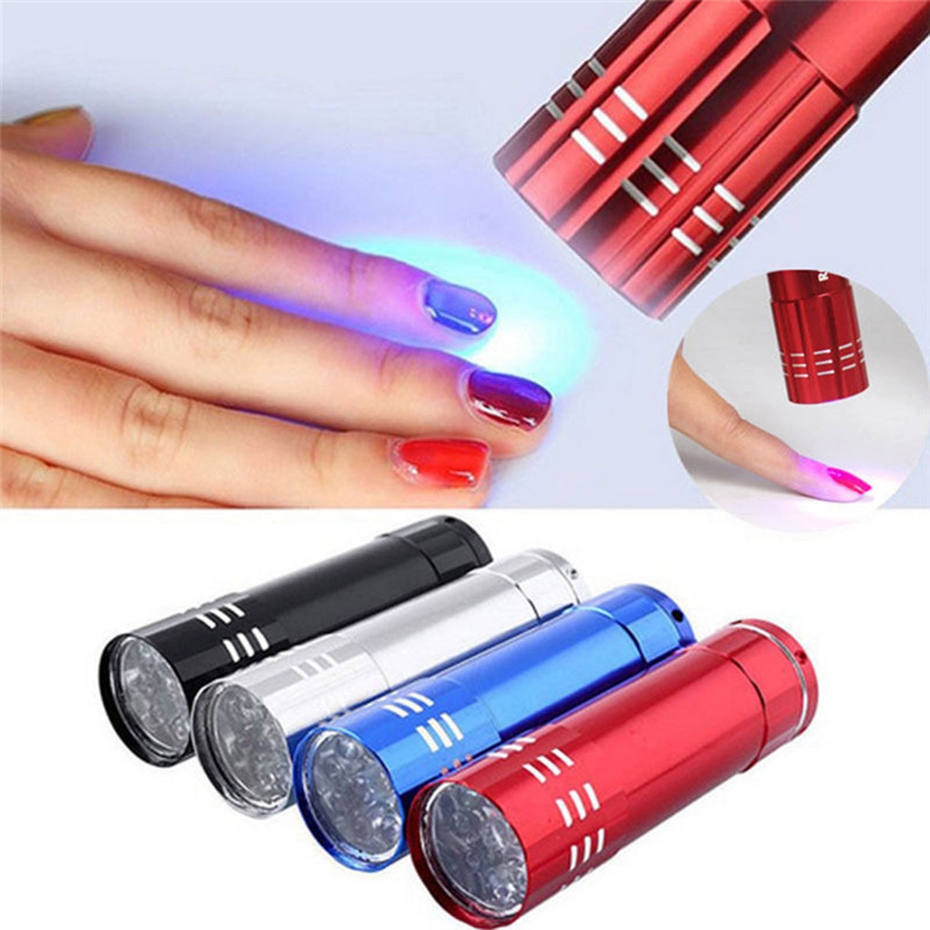 Best of Nail Dryer Mini 9 LED Lights Flashlight UV Lamp Portable Nail Gel Mask Fast Drying Manicure Tool Support Dropshipping Reviews & Tips