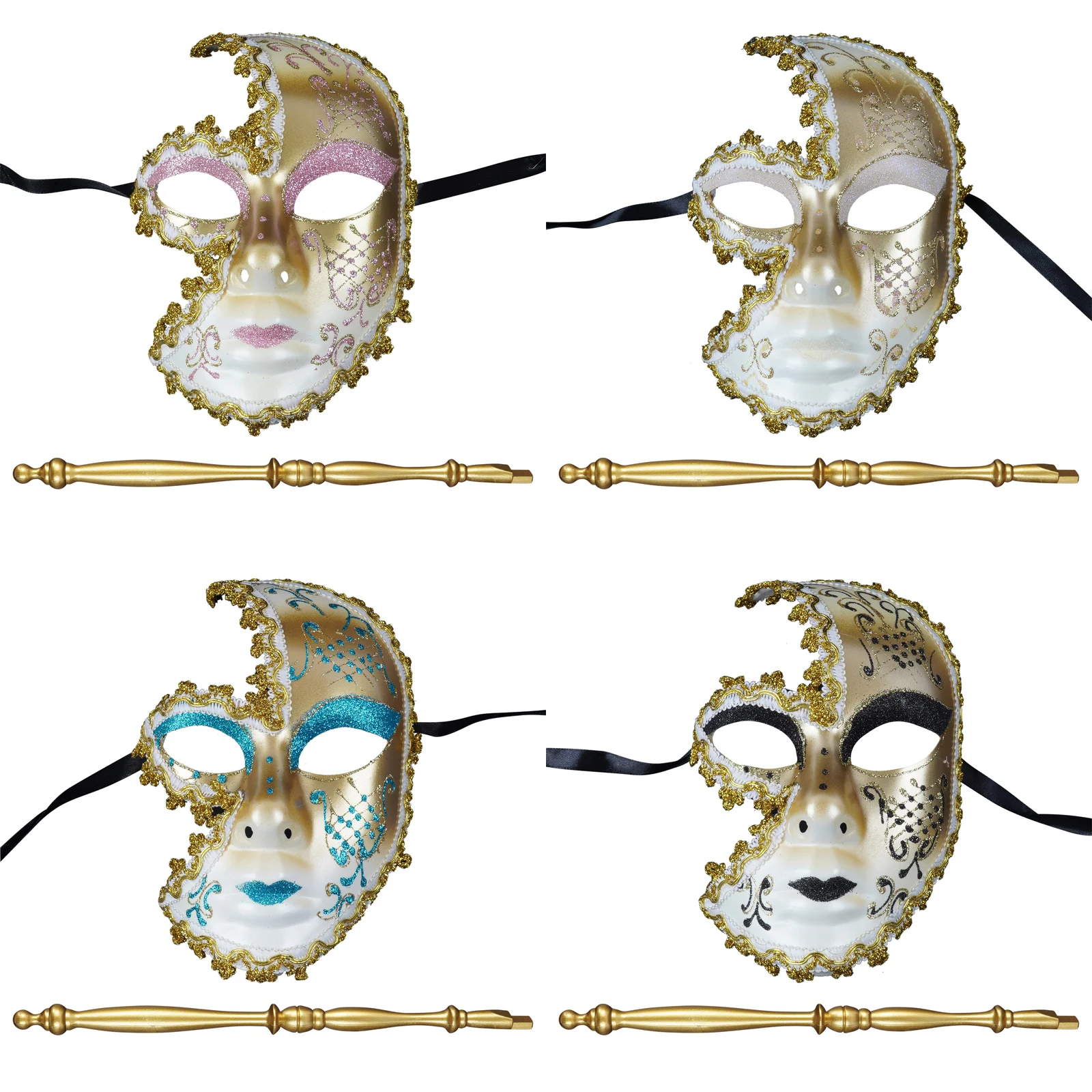 Details about   New Venetian Masquerade Eye Mask Mardi Gras Prom Costume Cosplay Masks 