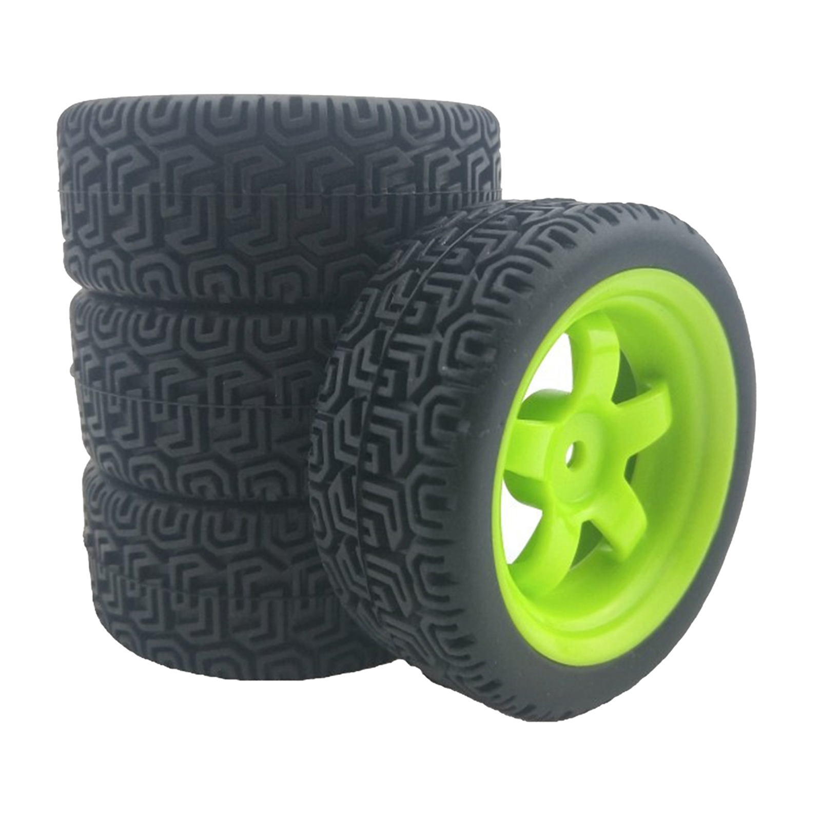 Rubber 1:10 Rally Wheel Hex 12mm On Road Tires RC Car for Tamiya Axial Scx10