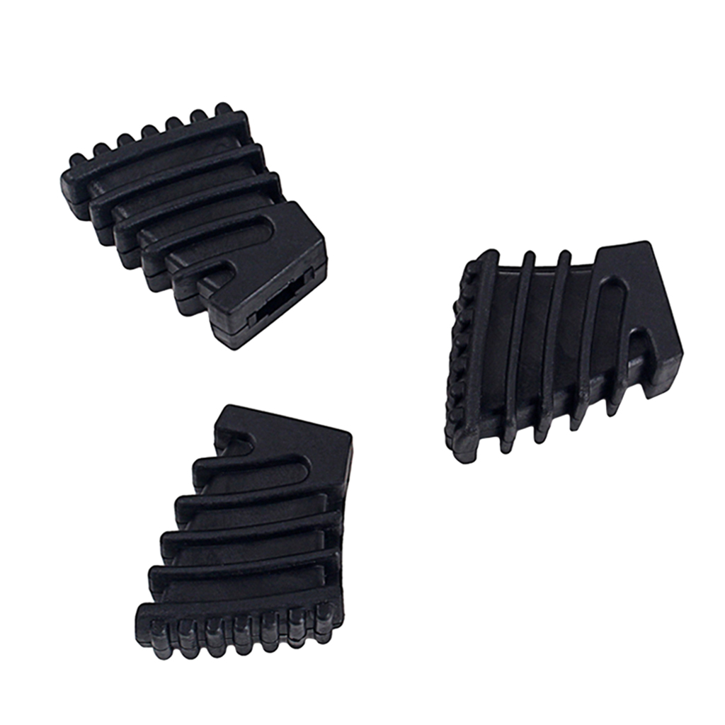 3 Pieces Drum Stool Rubber Feet, Drum Stool Accessories - Black