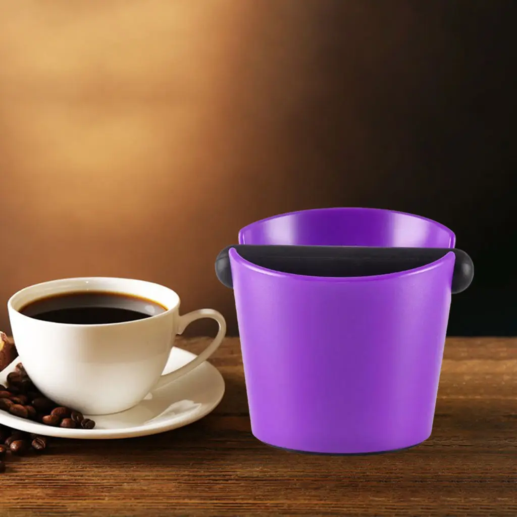 Espresso Knock Box Anti slip Coffee Grind Dump Bin Waste Bin with Detachable Knock Bar
