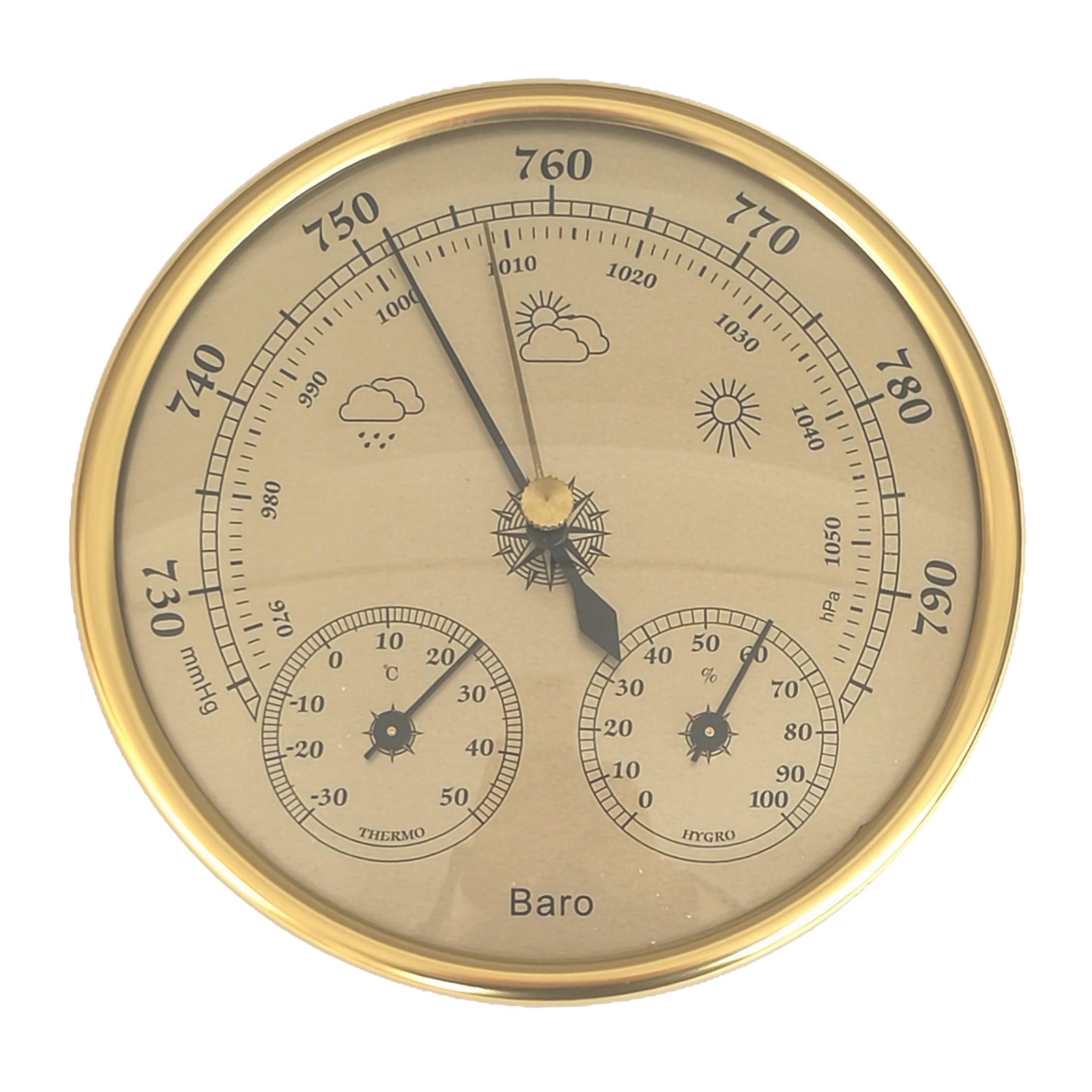 Barometer Thermometer Hygrometer Weather Station Barometric Pressure Temperature Humidity Measurement Easy Reading Display