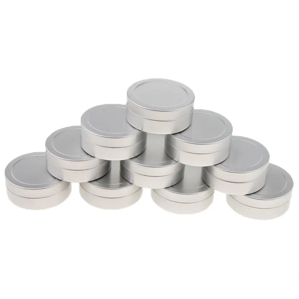 Aluminum Jar, 10 Pcs 25 Ml Cosmetic Boxes Round Containers with