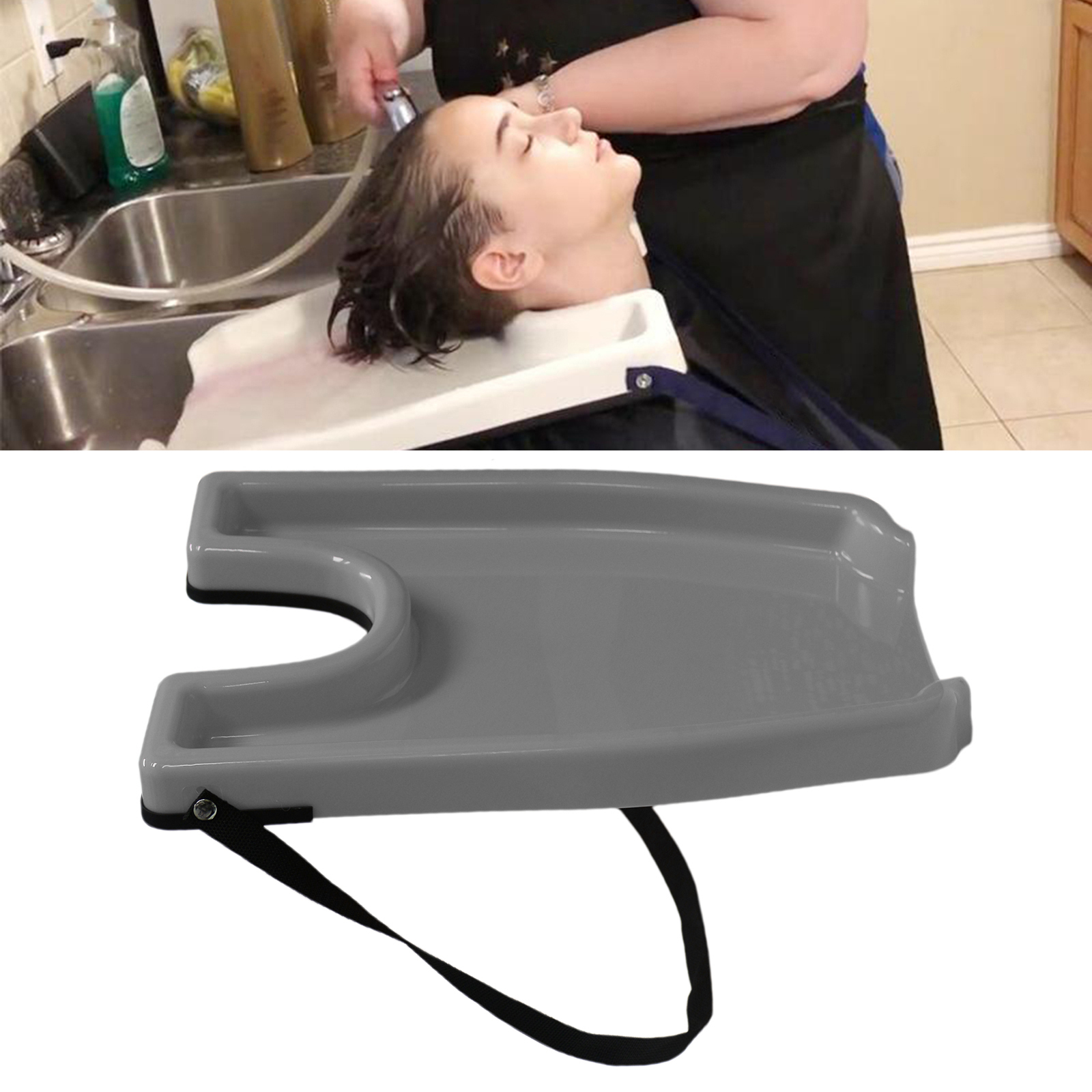 Portable Hair Backwash Washing Tray Sink Neck Rest Basin for Salon Convenient Hairdressing