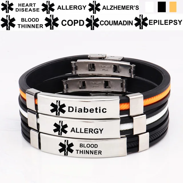 Medical ID Tag for Custom Bracelets - 10K Yellow Gold-EMID41
