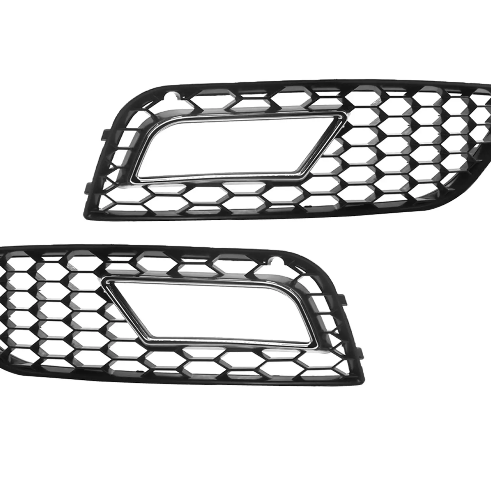 2PCS Fog Light Grille Cover for  A4 B9 8K0807681K 8K0807682K Premium