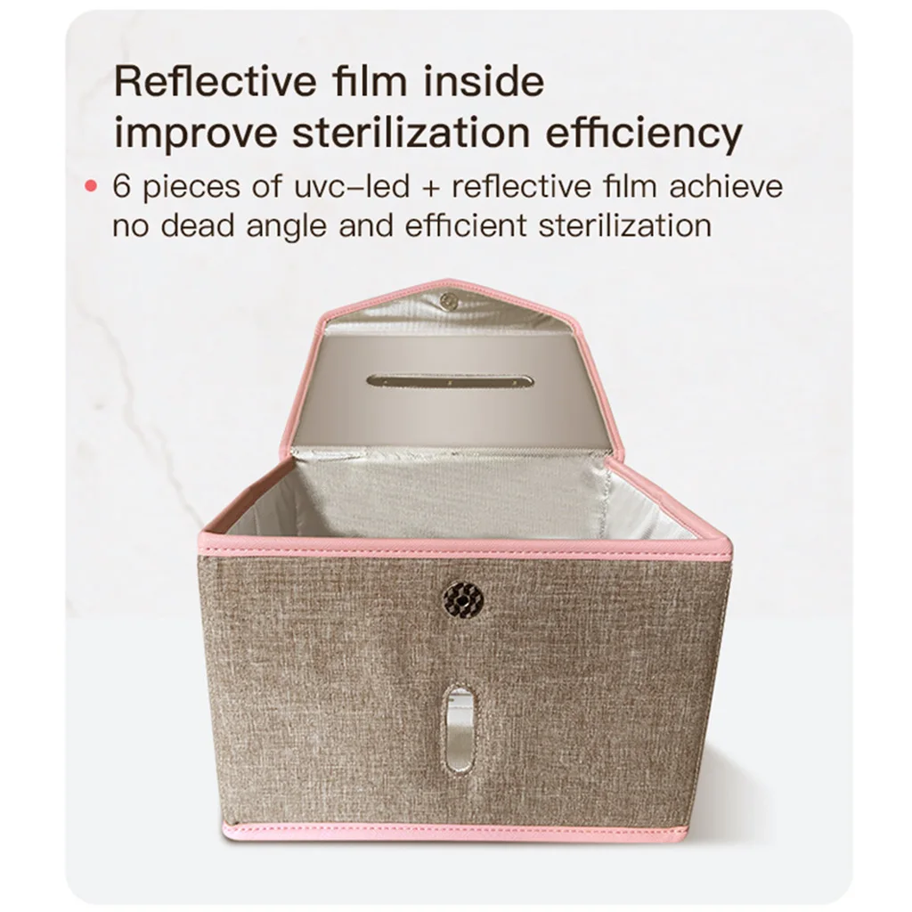 Foldable UV LED Disinfection Carry Bag Sterilizer Box Light for Phone Mask Portable Led Sterilization Box Lamp