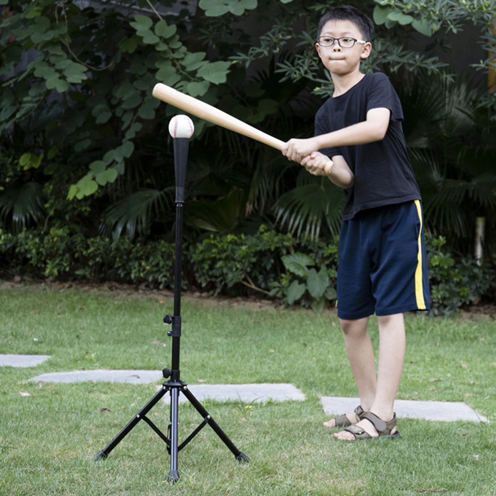 Outdoor Baseball Tee Batting Tripod T Stand Training Mount Adjustable Hitting Tee Softball Practice Ball Accessories Plastic