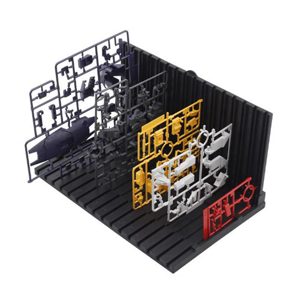 1pc Pieces Shelves Tool Rack for   Model Making Parts Black 29x19cm