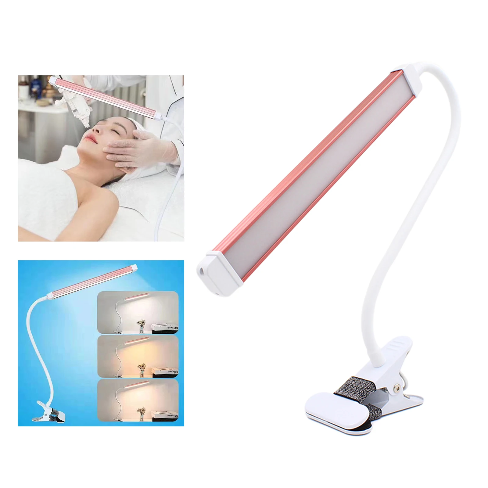 USB LED Desk Light w/Clip Eyebrow Tattoo Eyebrow Trimming Lash Extension Nail Manicure Beauty Salon Table Lamps