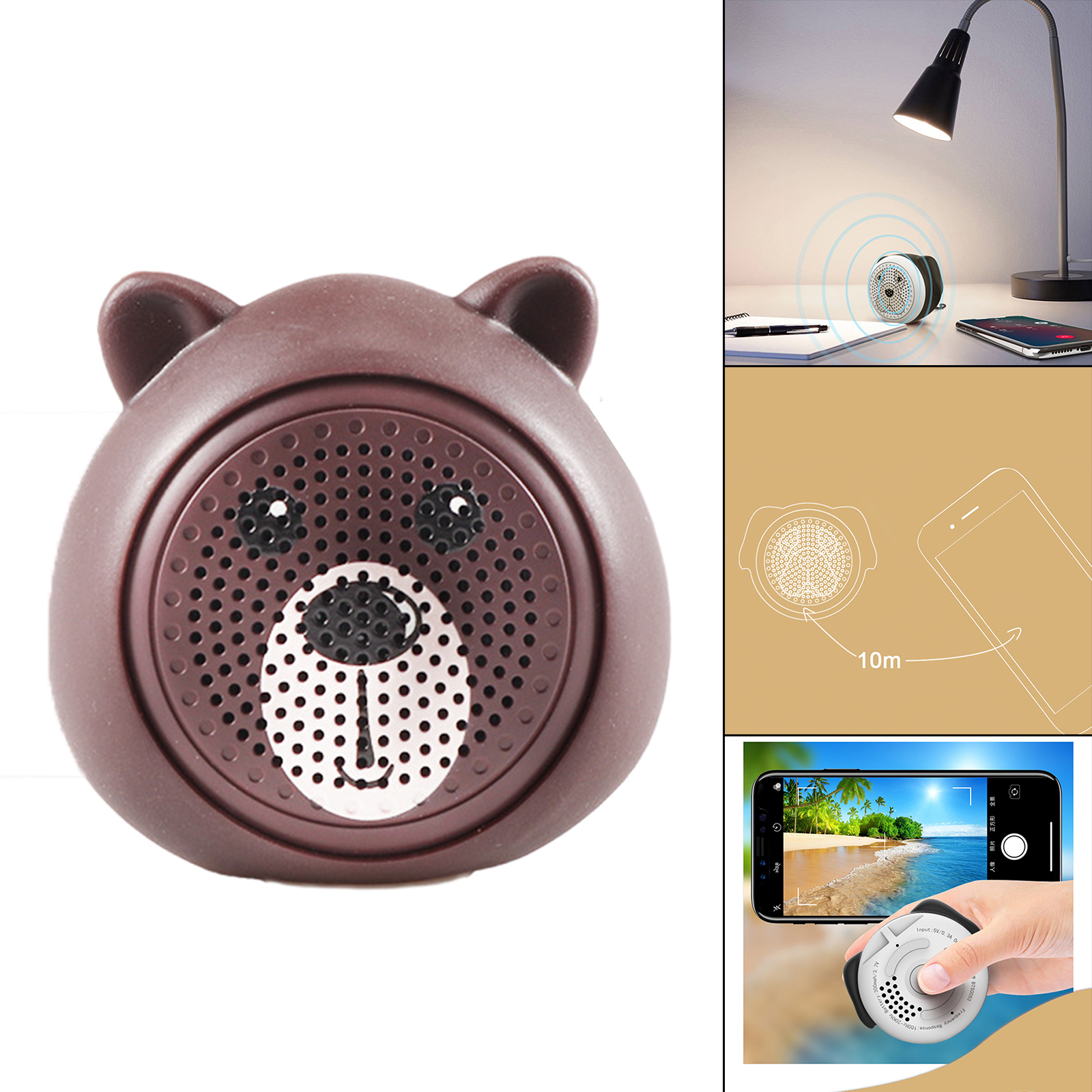 Bluetooth Speaker Portable Cute Pet Mini Clarity Loudspeaker for Filling Sound Powerful Rich Room Sports Gaming Room