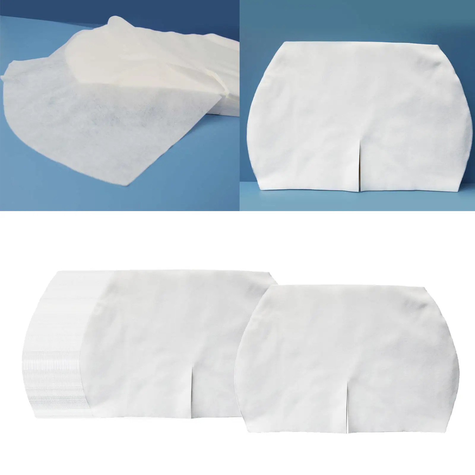 100-Pack Cosmetic Disposable Cotton Hips Pads Butt Pads Hip-Shaped White DIY for Home Soft Comfortable Easy to Use Smooth