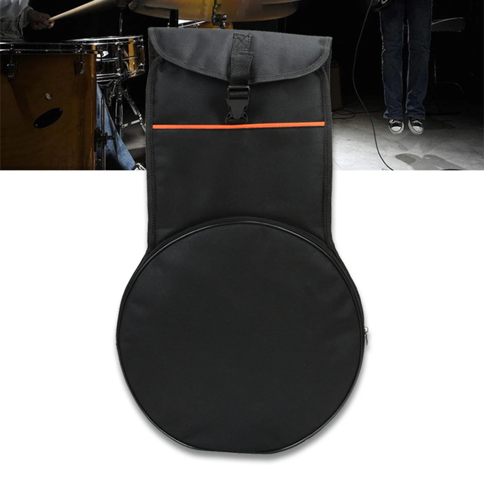 Oxford Cloth 12 Inch Dumb Drum Bags Drum Pouch Storage Bag Shoulder Bag Partition Design with Zipper Wear-resistant Accessories