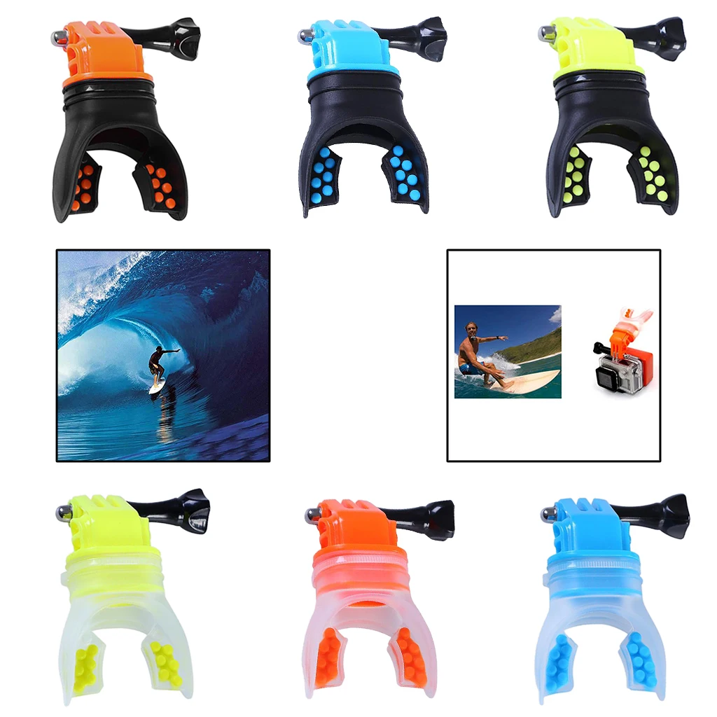 Surfing Underwater Camera Teeth Braces Holder Mouth Mount Water Sport Gear for GoPro 7 8 6 5 Surfing Diving Shoot Access
