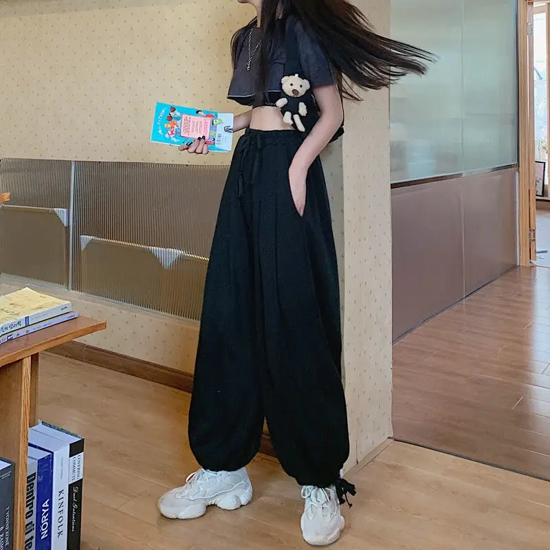 Huzhou calça de corrida cinza feminina, calça