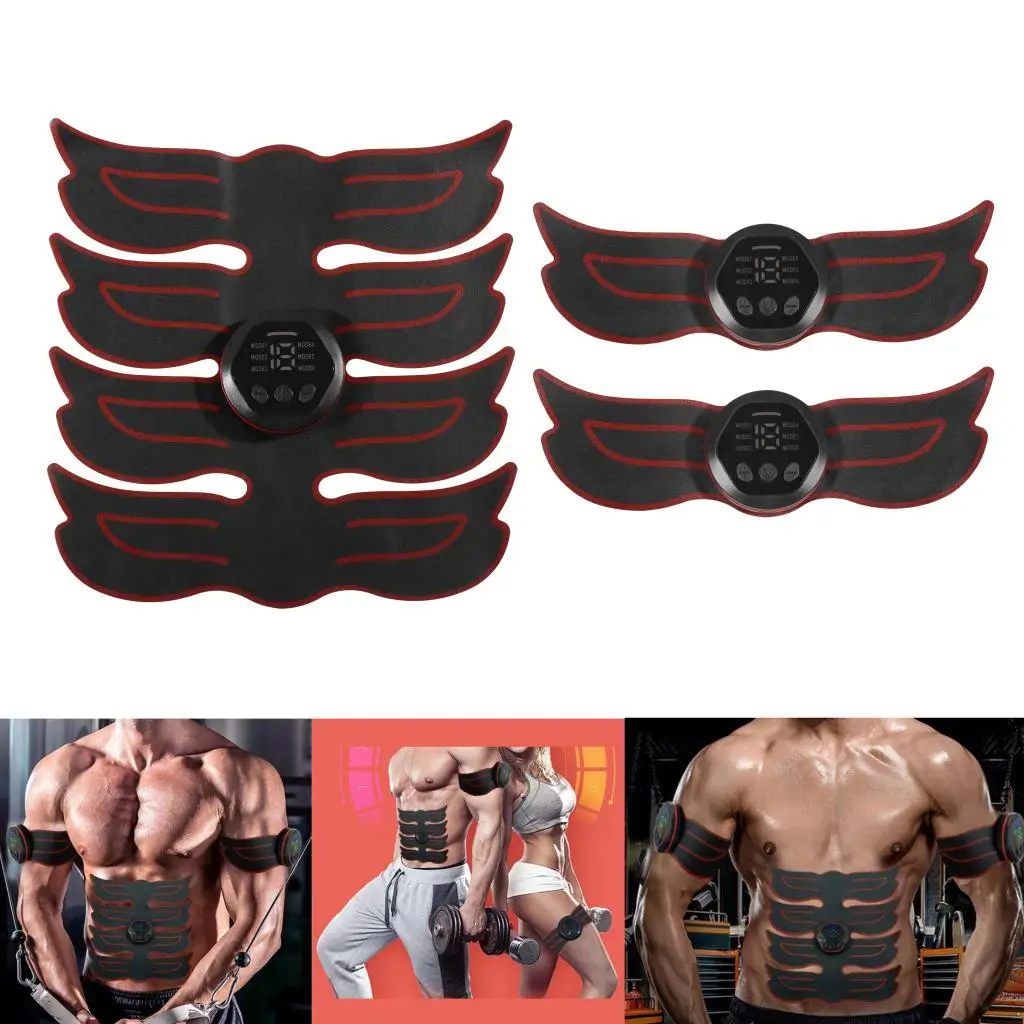 Portable Abs Trainer Muscle Stimulator 8 Modes & 15 Levels Smart Machine USB