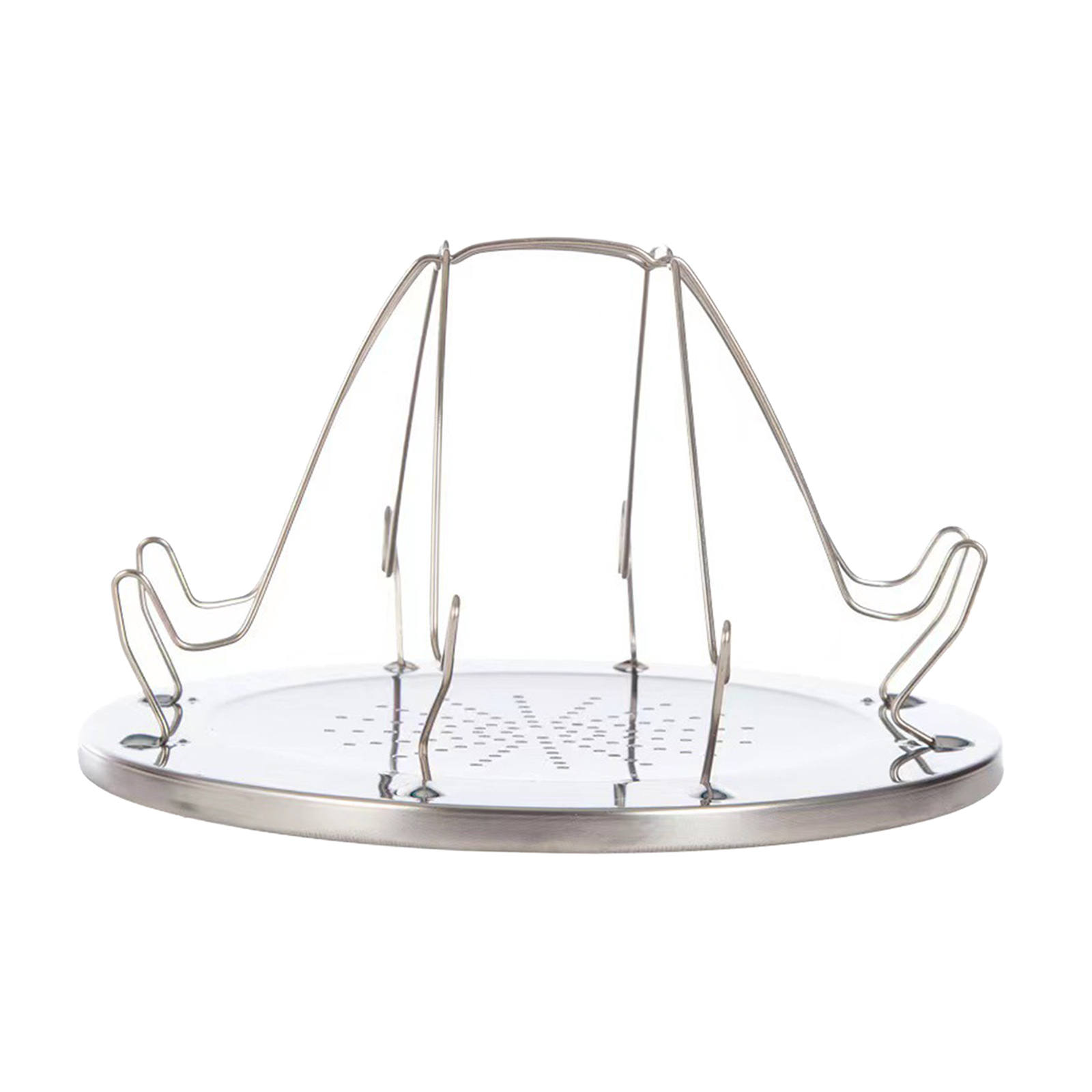 Tray Porous 4 Slice Foldable Stainless Steel Cookware Convenient Bread Toaster Rack for Cooking Camping Home Cooker Friends