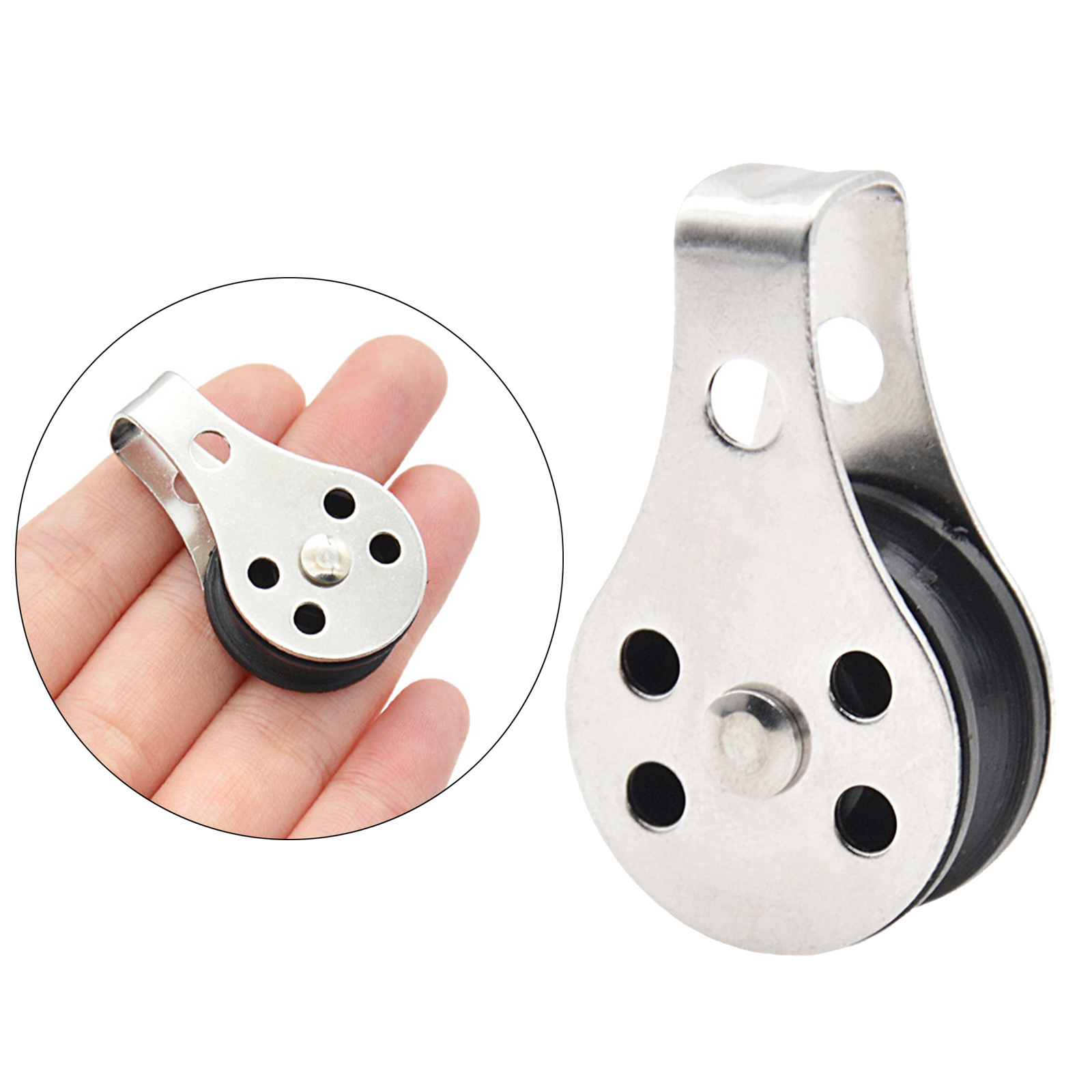 Stainless Steel Pulley Blocks Marine Hardware for Kayak 2mm To 8mm Rope