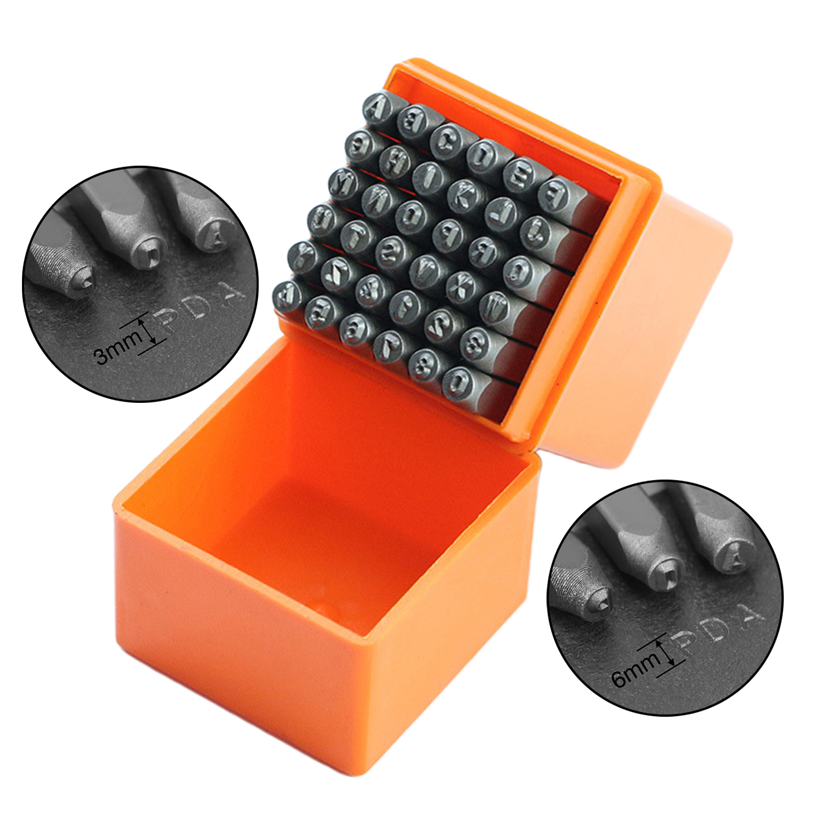 36pcs Number & Capital Letter Stamp Set (A-Z & 0-9) Punch Set for Imprinting Metal, Plastic, Wood, Leather