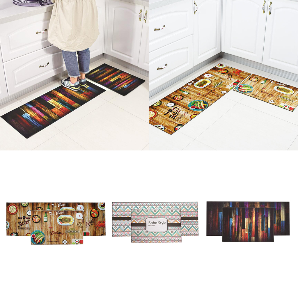 MagiDeal Anti-skid Kitchen Runner Carpet Door Mat Bathroom Floor Rug Hallway
