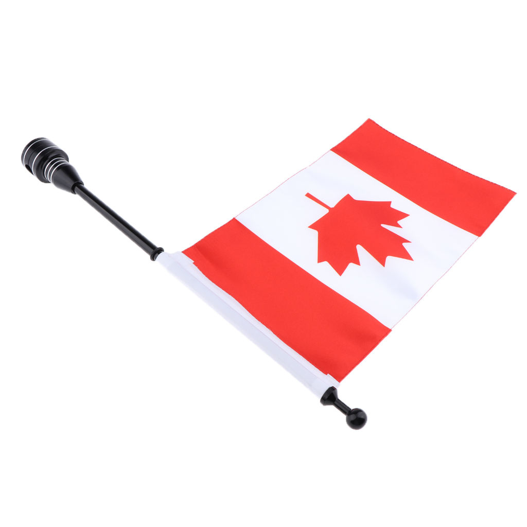 Motorcycle Canada Flag Pole Mount Custom Rack Luggage Flag For   Durability Adjustable Mounting Bracket